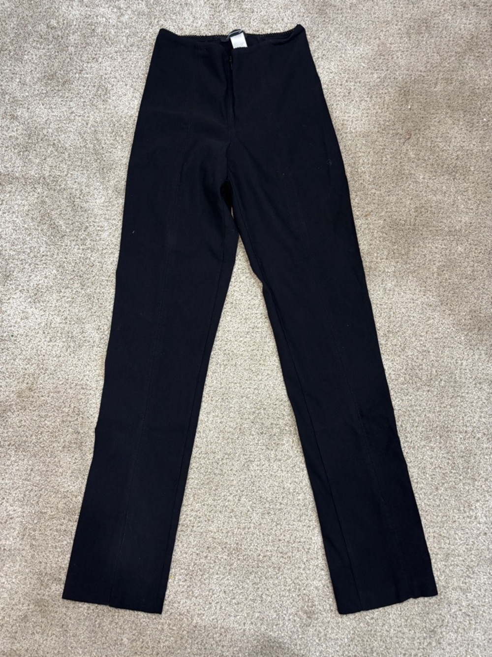 MESMERIZE MARIEL PANTS FRONT ZIPPER IN BLACK STRETCH size 6 MADE IN USA